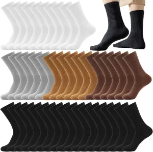 20 Pairs Crew Athletic Socks for Men Moisture Wicking Cushion Crew Socks for Sport Running Traveling