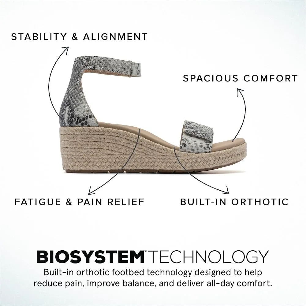 ABEO Riviera Ankle Sandals For Women | Arch Support Sandals Women's | Wedge Sandals For Women | Built-In Orthotic Insole