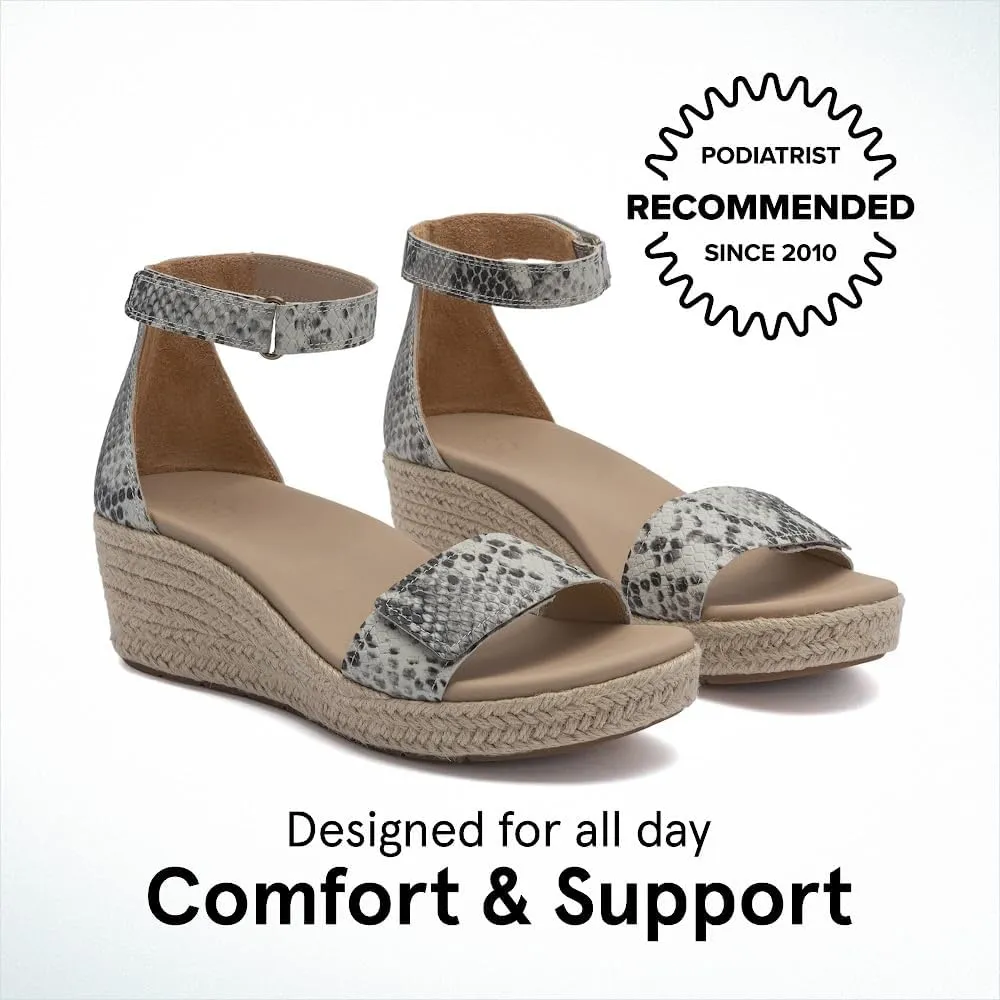 ABEO Riviera Ankle Sandals For Women | Arch Support Sandals Women's | Wedge Sandals For Women | Built-In Orthotic Insole
