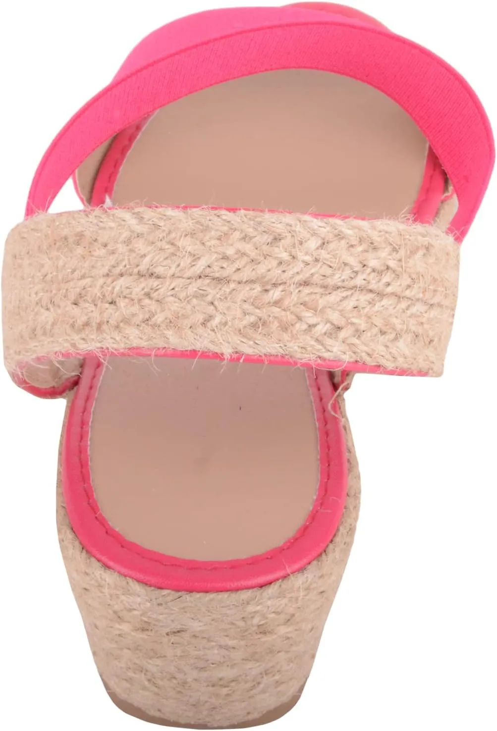 ABSOLUTE FOOTWEAR Womens Wedged Elasticated Strap Woven Contrast Colour Sandals