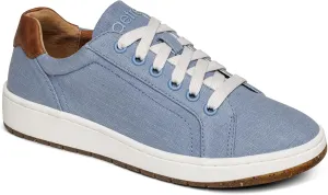 Aetrex Renee Orthopedic Lace Up Arch Support Inserts Super Soft Canvas Womens Sneakers - Plantar Fasciitis Shoes Lightweight Rubber Orthotic Shoes
