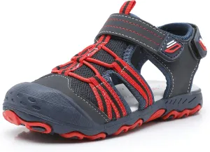 Ahannie Boys Girls Outdoor Sport Sandals,Kids Closed Toe Beach Sandals, Toddler Summer Shoes