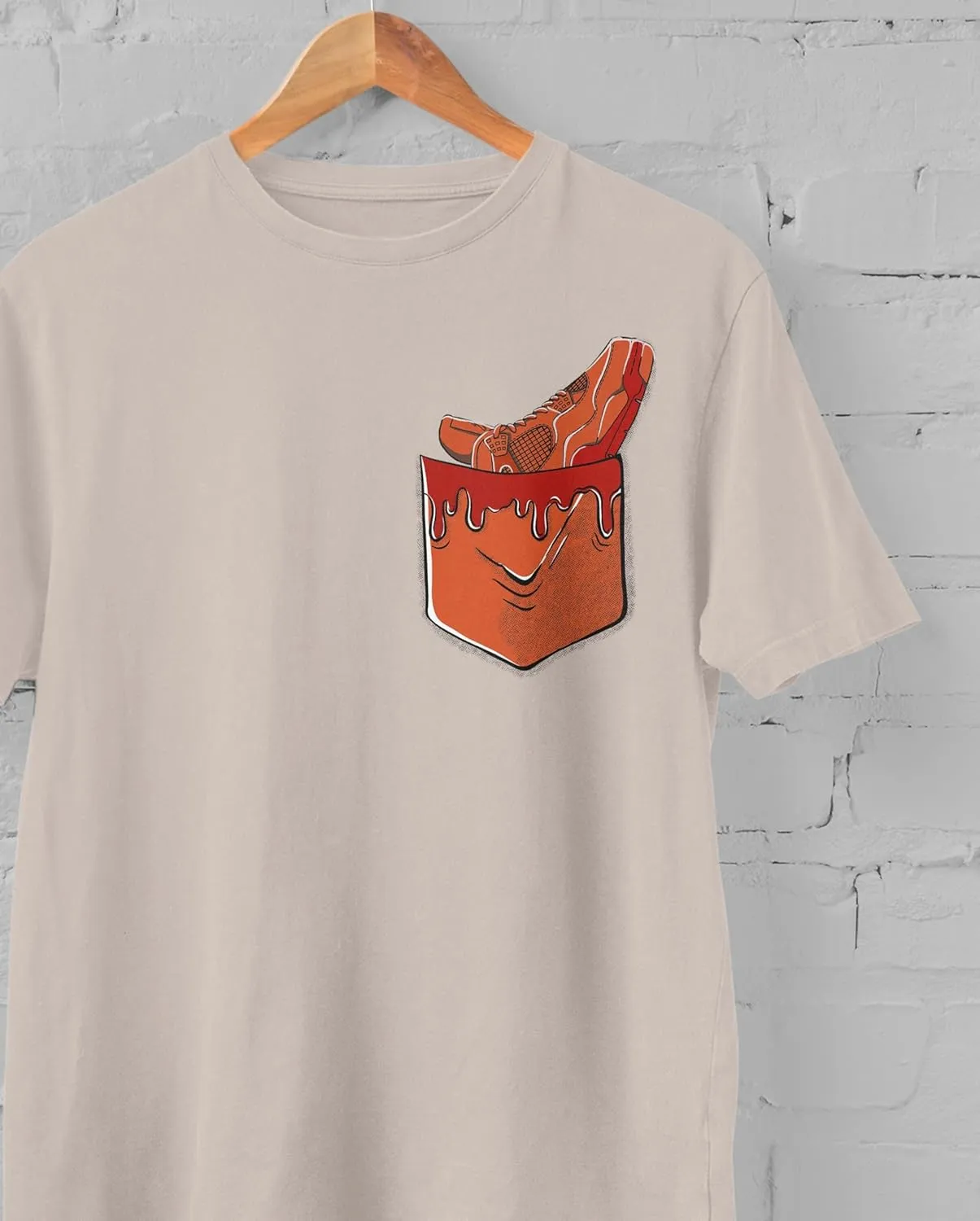 AJ 4 Brick by Brick 4s Shirt, in Pocket, Shirts Match Sneakers 2D Sneaker T-Shirt Teee