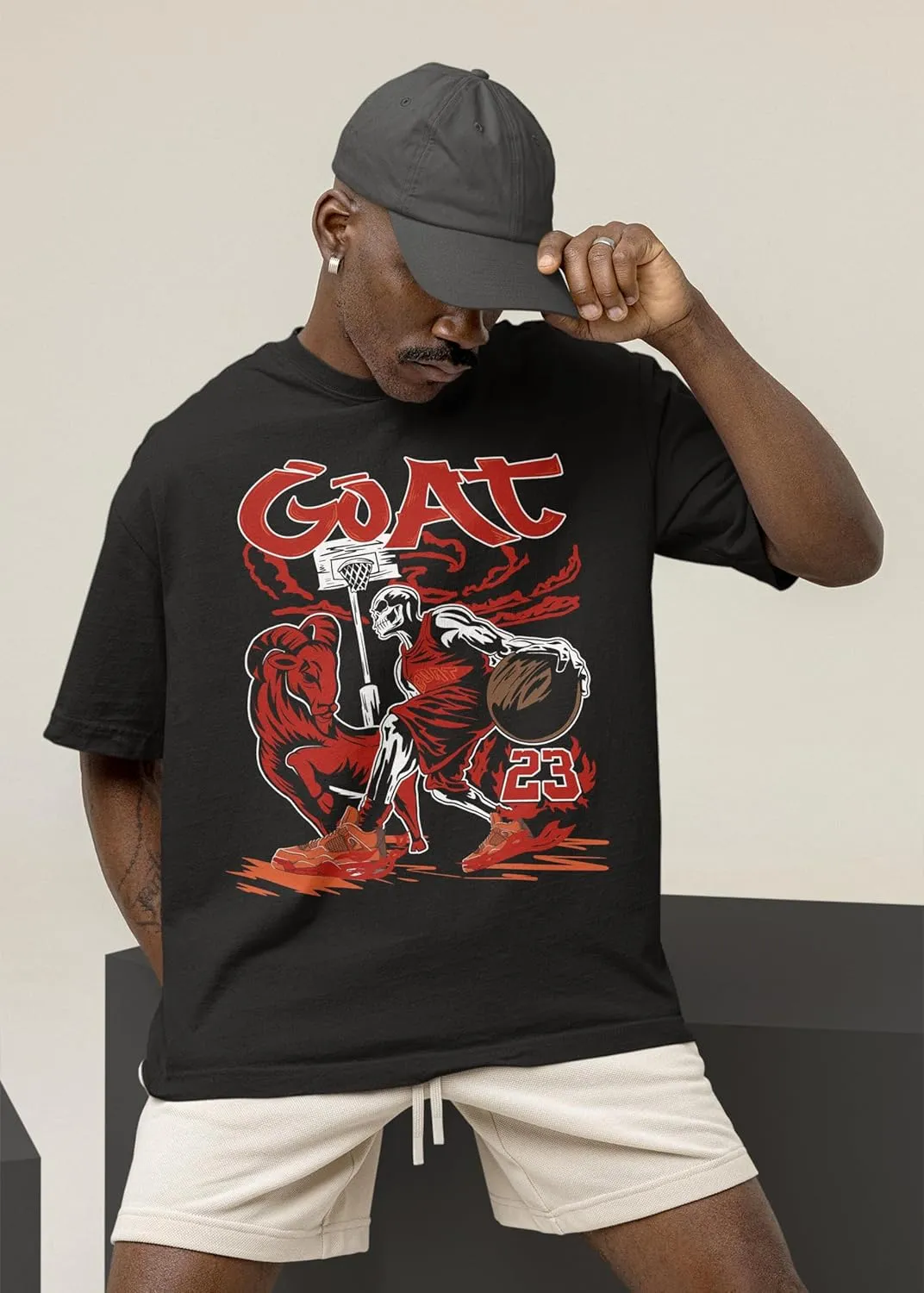 AJ 4 Brick by Brick 4s Shirt, The Goat 23, Shirts Match Sneakers 2D Sneaker T-Shirt Teee