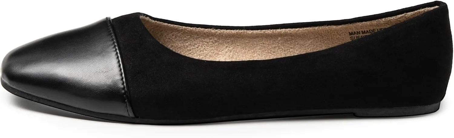 Alpine Swiss Tory Womens Square Toe Ballet Flats Cap Toe Slip On Comfort Shoes