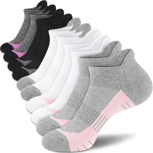 Ankle Socks Women Athletic No Show Socks Running Comfort Cushioned 5-Pairs