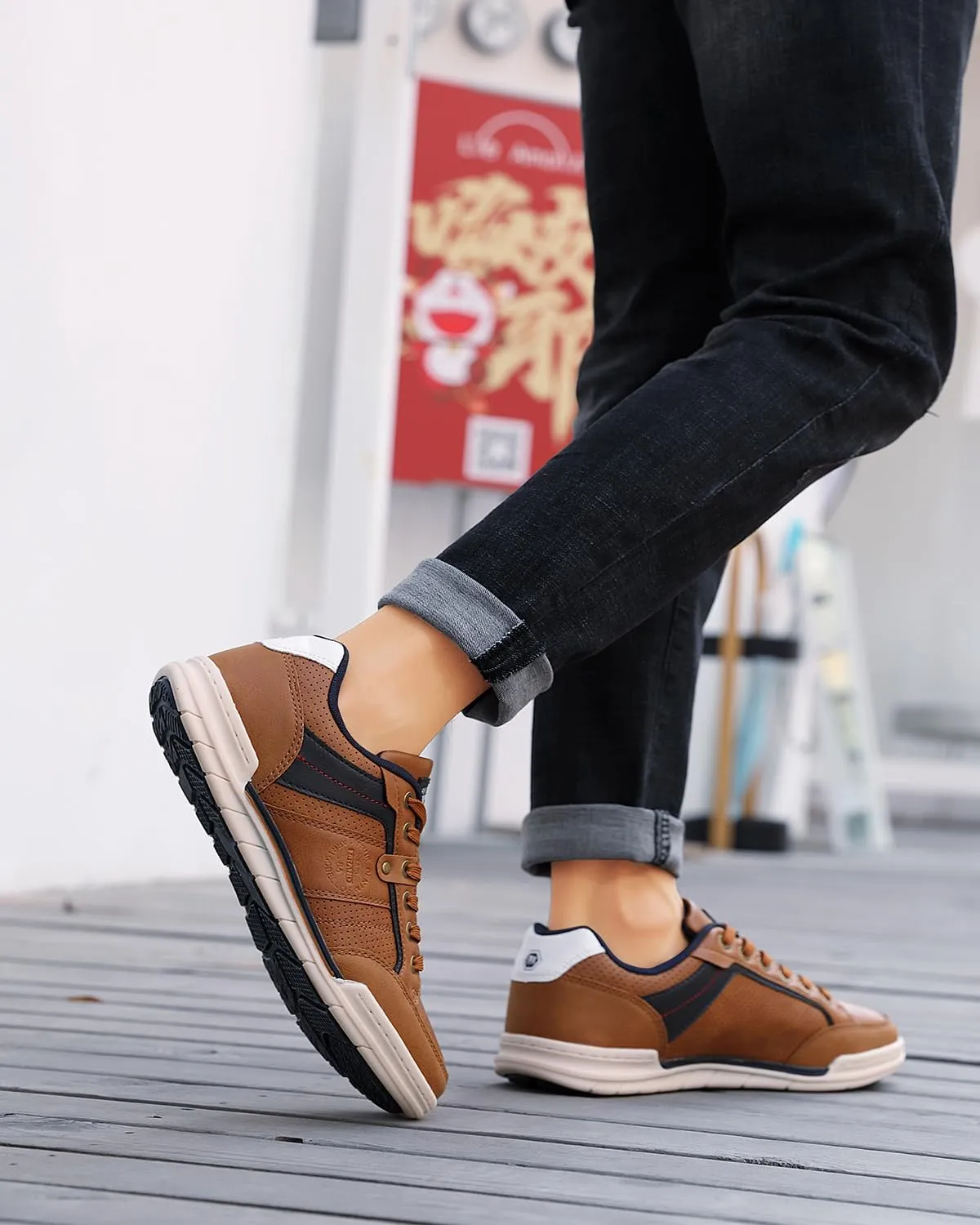 ARRIGO BELLO Mens Casual Shoes Fashion Sneakers Breathable Comfort Classic Lace-Up Low Top Walking Shoes