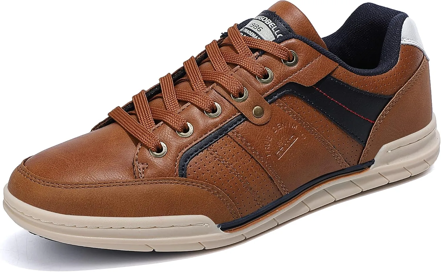 ARRIGO BELLO Mens Casual Shoes Fashion Sneakers Breathable Comfort Classic Lace-Up Low Top Walking Shoes