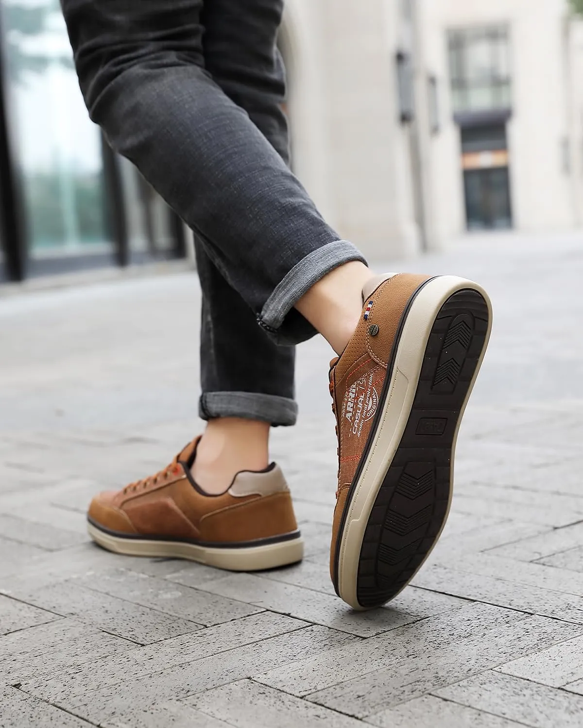 ARRIGO BELLO Mens Casual Shoes Fashion Sneakers Breathable Comfort Classic Lace-Up Low Top Walking Shoes