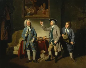 ARTSLSBS Vintage Painting Wall Art Pictures Decoration Beard and Dunstall in Isaac Bickertons Love in a Village by Johan Zoffany Abstract Picture for Home Decor 60x90cm