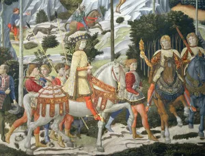 ARTSLSBS vintage Picture Artwork Print Painting Lorenzo De Medici the Magnificent by Benozzo Di Lese Di Sandro Gozzoli Graffiti Painting for Home Decor 60x90cm