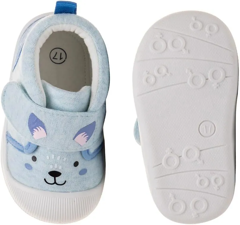 Baby Boys Girls Outdoor Cotton Breathable Sneakers Toddler Cartoon Rubber Soft Bottom Non-Slip First Walker Casual Shoes