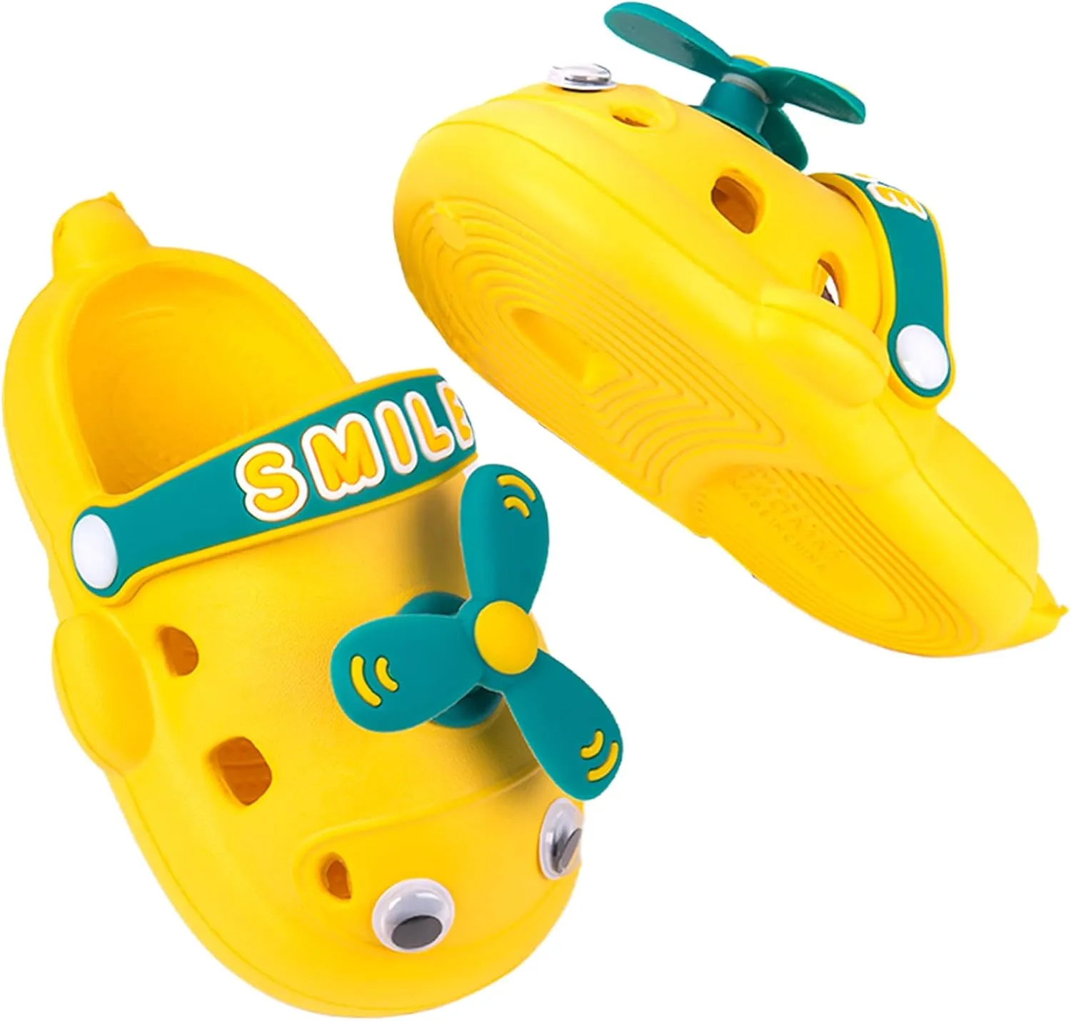 Baby Girls Boys Sandals Kid's Cute Lightweight Shoes Summer Premium Cartoon Sandals Children Caterpillar Non-Slip Beach Water Clogs Shoes Garden Slipper