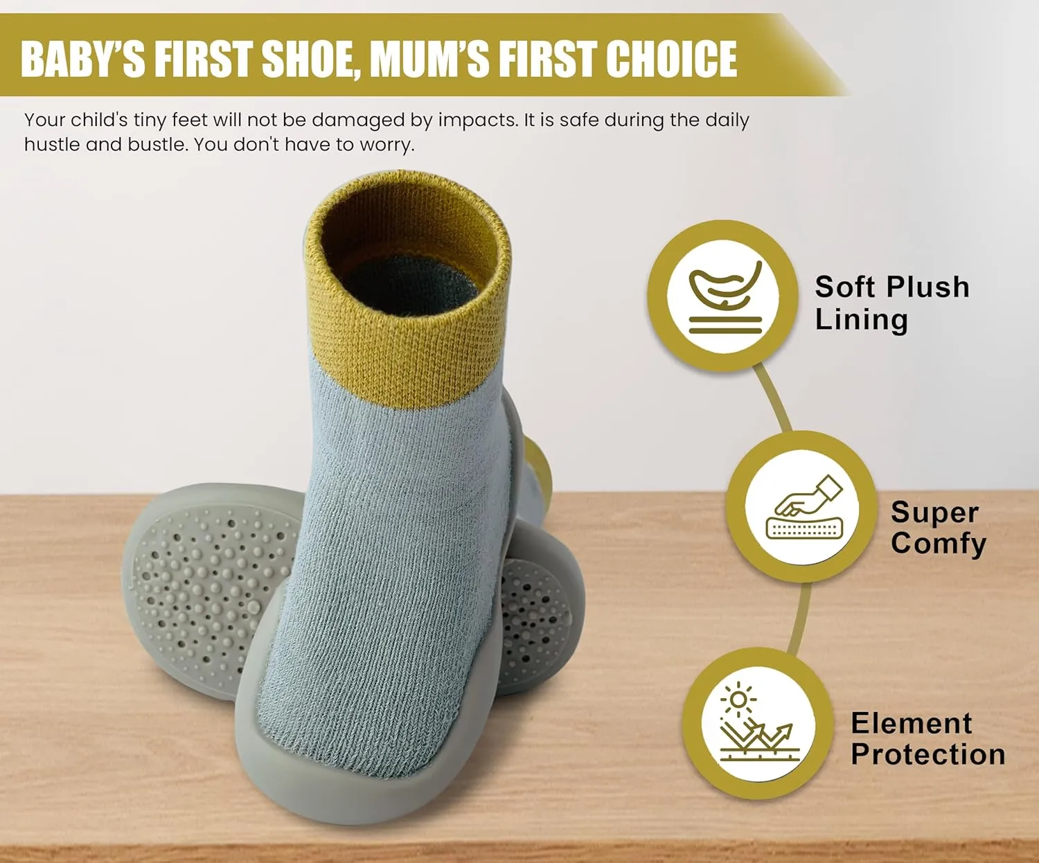 Baby Shoes Boys Girls First Walking Shoes Non Slip Soft Sole Sneakers Toddler Infant Babygirl Sock Shoes