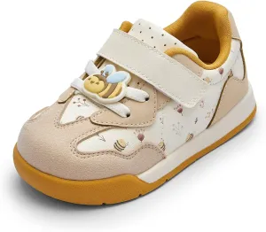 Balabala Toddler Shoes Little Girls Boys Sneakers Kids Wide Barefoot Shoes Baby Cute Walking Shoes Non-Slip Soft Comfortable
