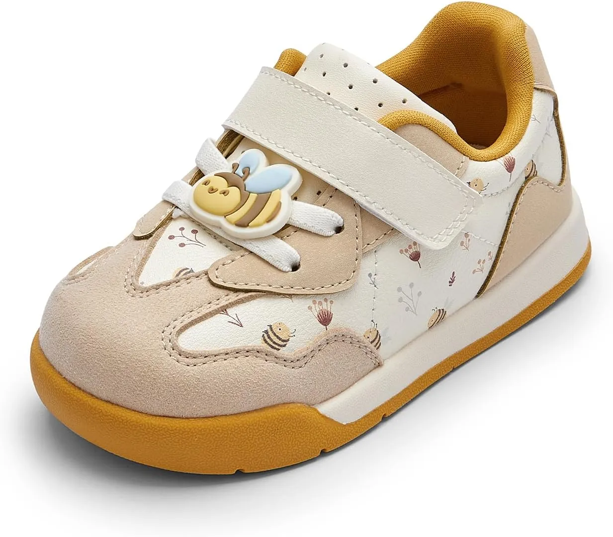 Balabala Toddler Shoes Little Girls Boys Sneakers Kids Wide Barefoot Shoes Baby Cute Walking Shoes Non-Slip Soft Comfortable