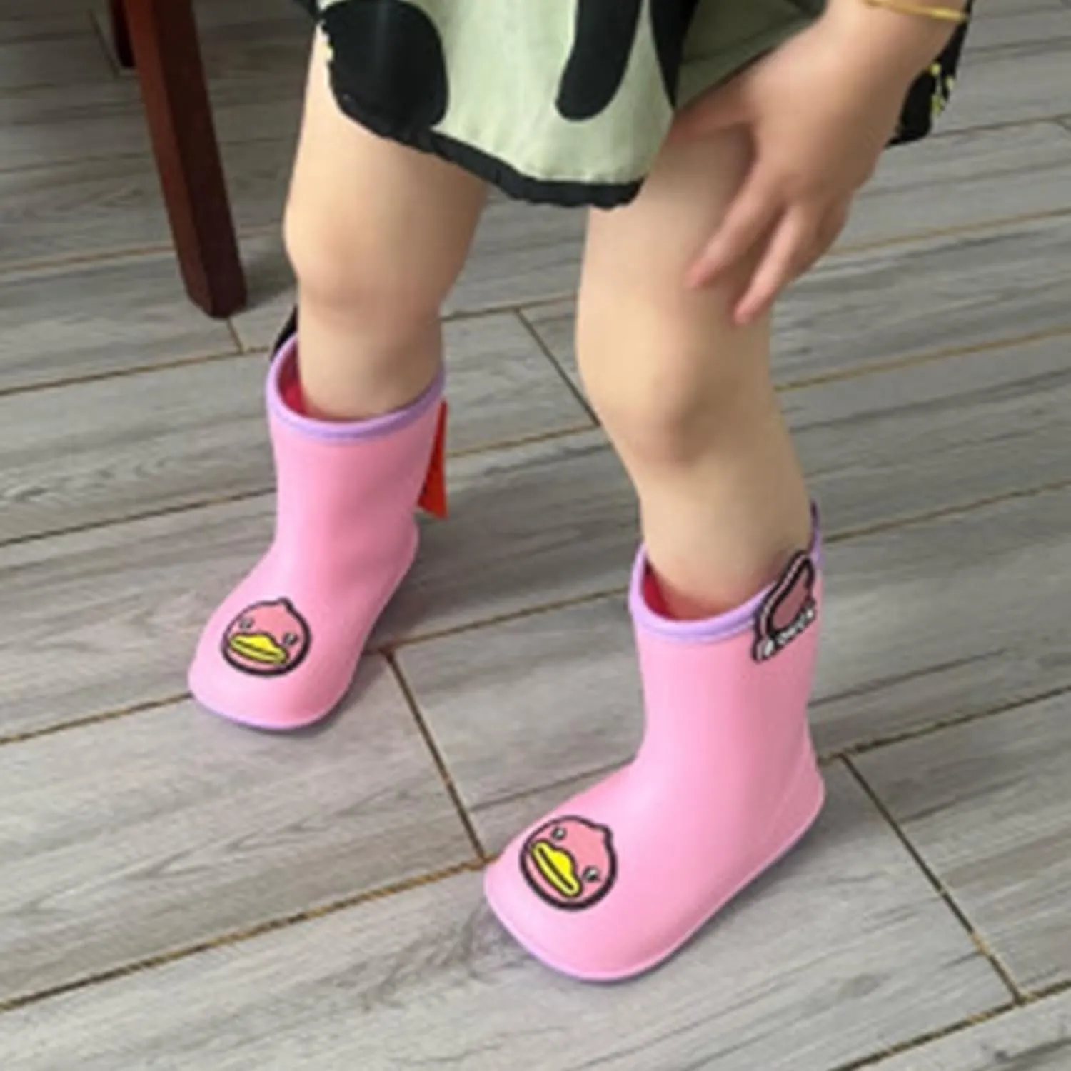 B.Duck Kids Rain Boots for Boys Girls Waterproof Toddler Cartoon Garden Boots