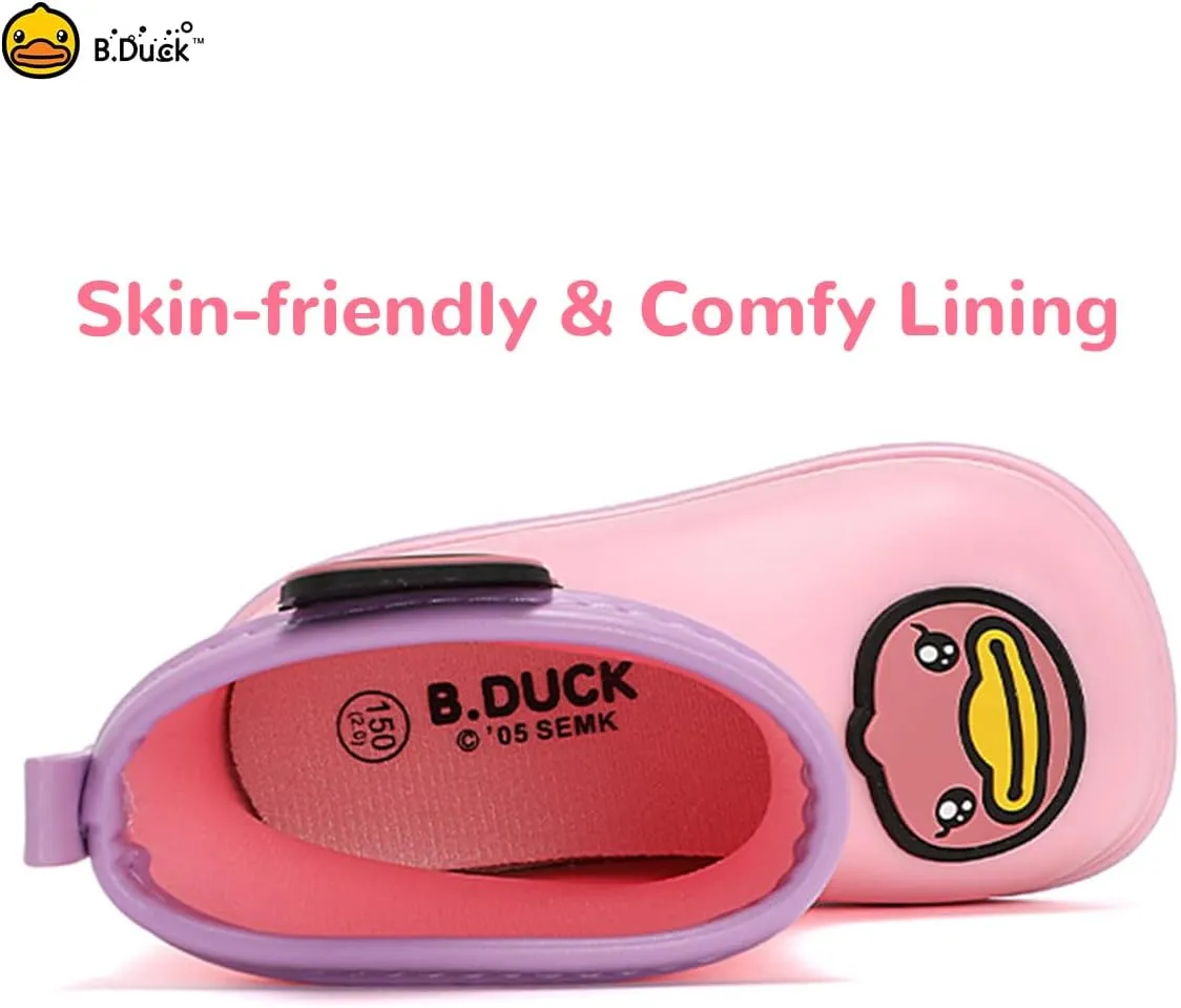 B.Duck Kids Rain Boots for Boys Girls Waterproof Toddler Cartoon Garden Boots