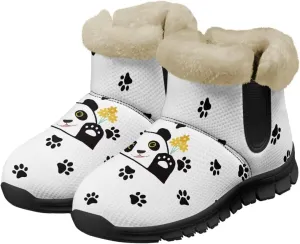 Binienty Womens Winter Boots Fuzzy Warm Snow Boots Ankle Booties Mens Barefoot Boots