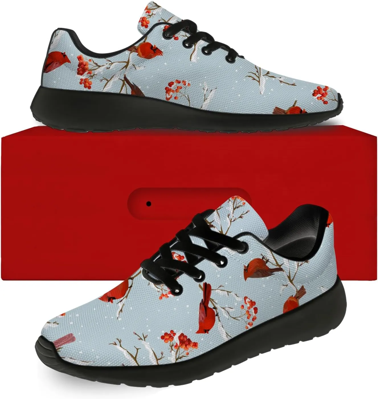 Bird Print Shoes for Men Women Lightweight Comfort Running Tennis Walking Sneakers Bird Lover Gifts for Him Her