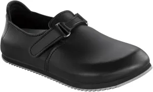 Birkenstock Linz Black Leather Sandals Regular Width