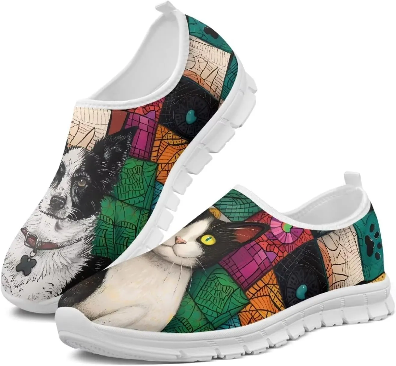 Biyejit Women's Breathable Shoes Comfortable Walking Sneakers Wide Fit Go Walk Slip on Loafers Tennis Soft Summer Shoes