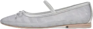 Black Mesh Flats for Women Breathable Mesh Ballet Flats with Cute Bows, Dressy Fishnet Shoes with Round Toe for Comfort and Style Size 8