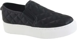 Blue Lemon Round Toe Quilted Comfort Fashion Platform Slip on Sneakers