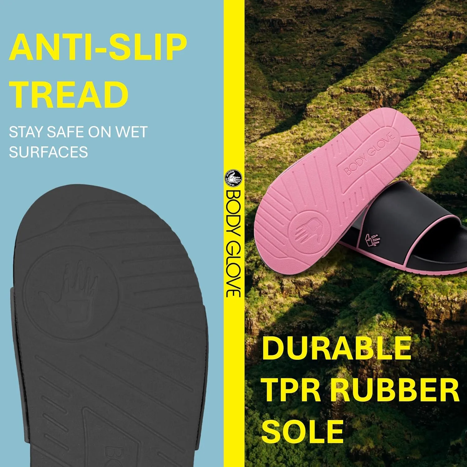 Body Glove Kids Slides, Slide Sandals for Boys and Girls