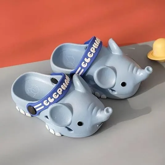 Boys and Girls Elephant Slippers | Non-Slip, Wear-Resistant, Poolside or Water Activities | Clogs for kids - Soft Rubber Sandals