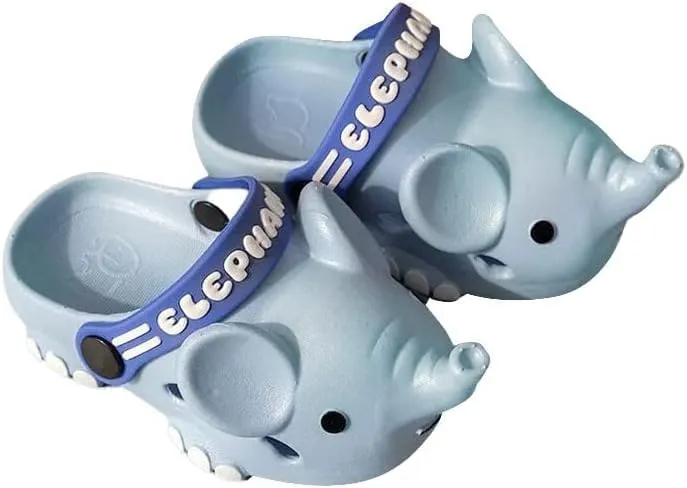 Boys and Girls Elephant Slippers | Non-Slip, Wear-Resistant, Poolside or Water Activities | Clogs for kids - Soft Rubber Sandals
