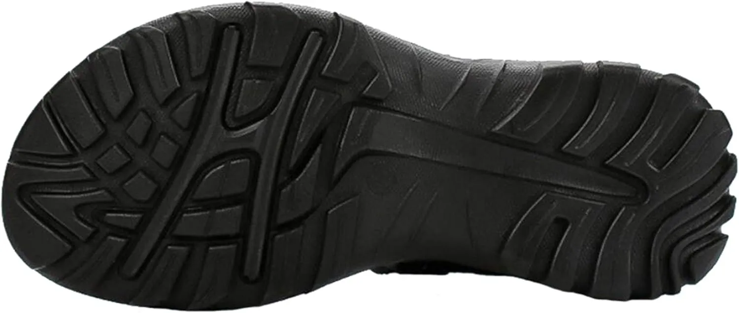 Boys Girls Leather Outdoor Adventure Seeker Hiking Snadals Adjustable Strap Sandbeach Sandals