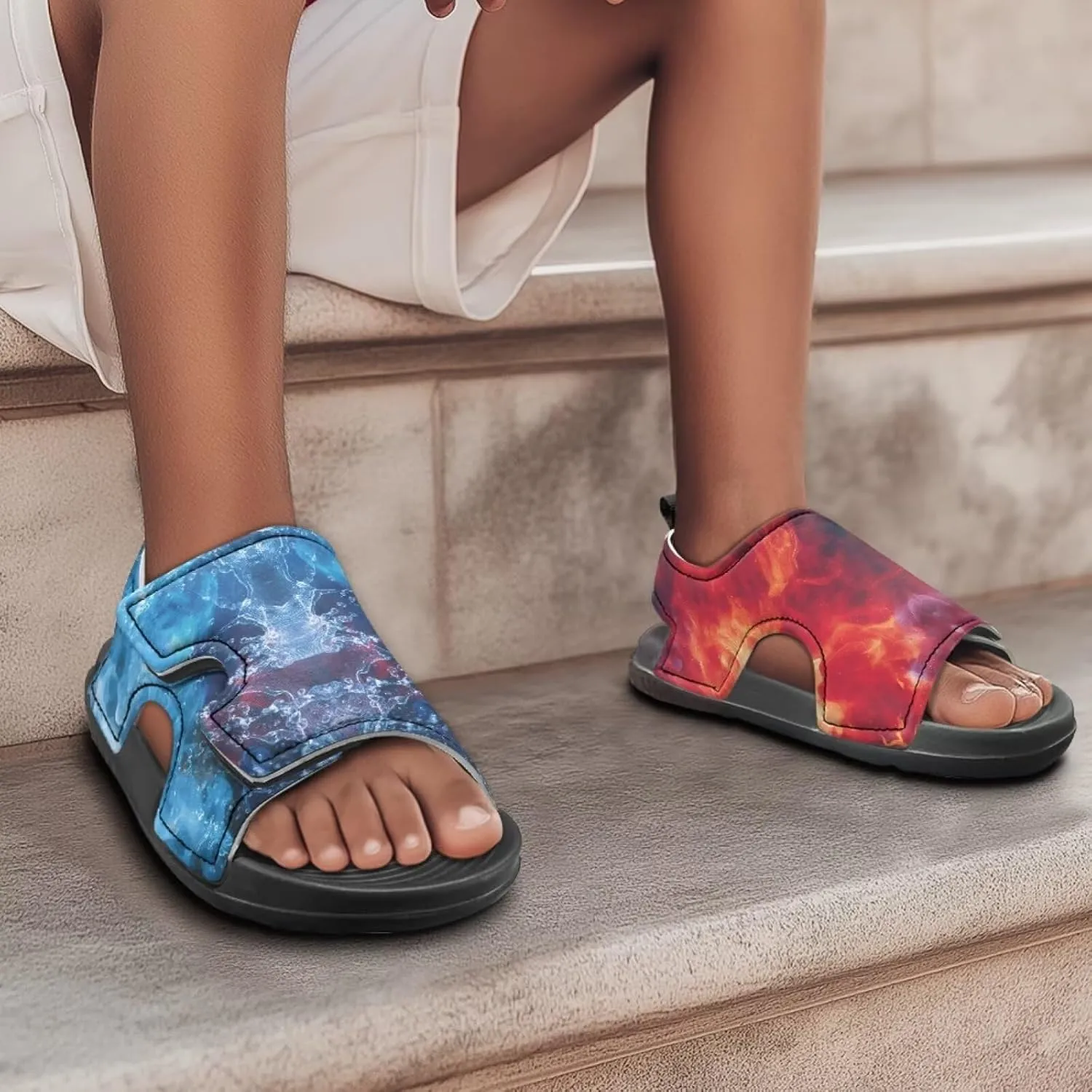 Boys Girls Sandals Open-Toe Summer Outdoor Unisex Child Sport Sandals Athletic Lightweight Water Hiking Shoes