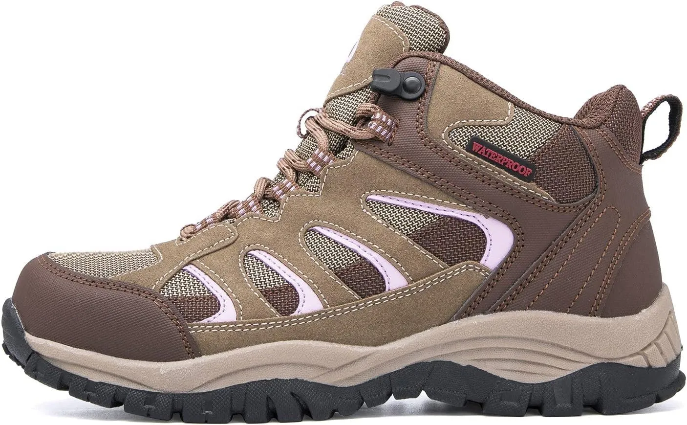 Brown Oak Womens Waterproof Outdoor Casual Trekking Camping Backpacking Shoes Work Hiking Boots