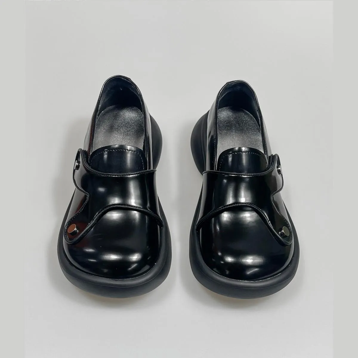 Bubble Sole Patent Leather Loafers
