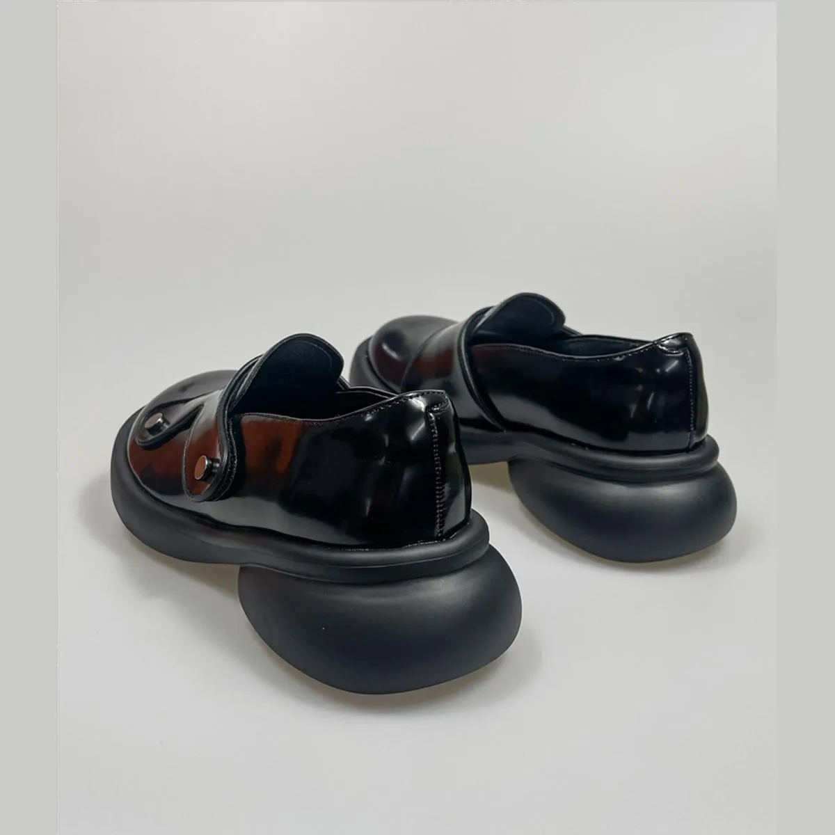 Bubble Sole Patent Leather Loafers