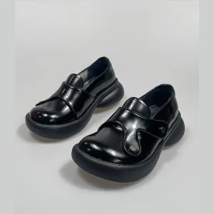 Bubble Sole Patent Leather Loafers