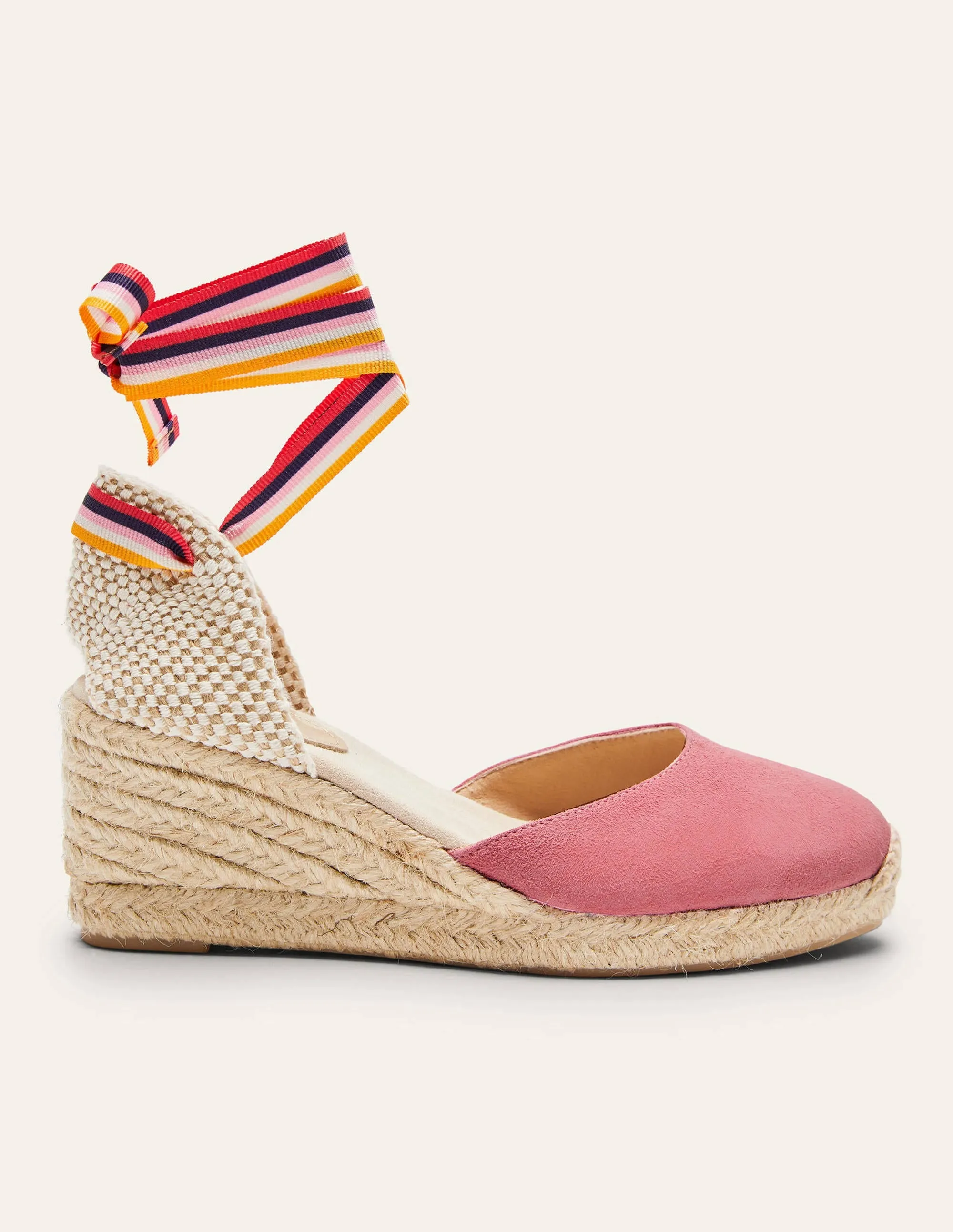 Cassie Espadrilles mit Keilabsatz-Azalee/Bunt, Gestreiftes Band