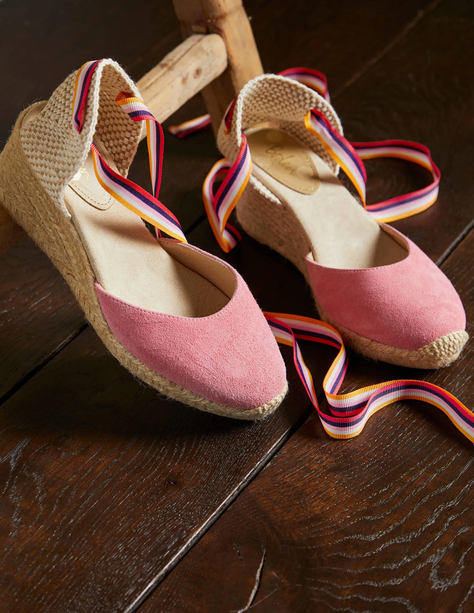 Cassie Espadrilles mit Keilabsatz-Azalee/Bunt, Gestreiftes Band