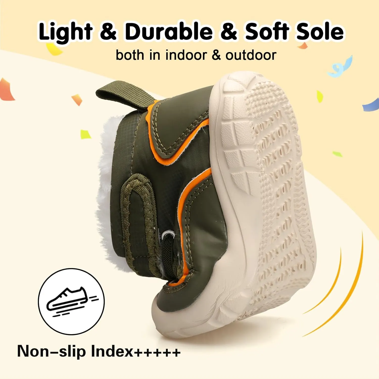 Centipede Demon Toddler Boots Boys Girls Winter Boots Waterproof Fleece Kids Snow Boots Faux Fur Booties Warm Walking Shoes for Indoor Outdoor