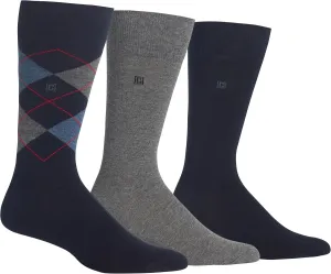 Chaps Men's Soft Argyle Dress Crew Socks-3 Pair Pack-Reinforced Heel and Toe
