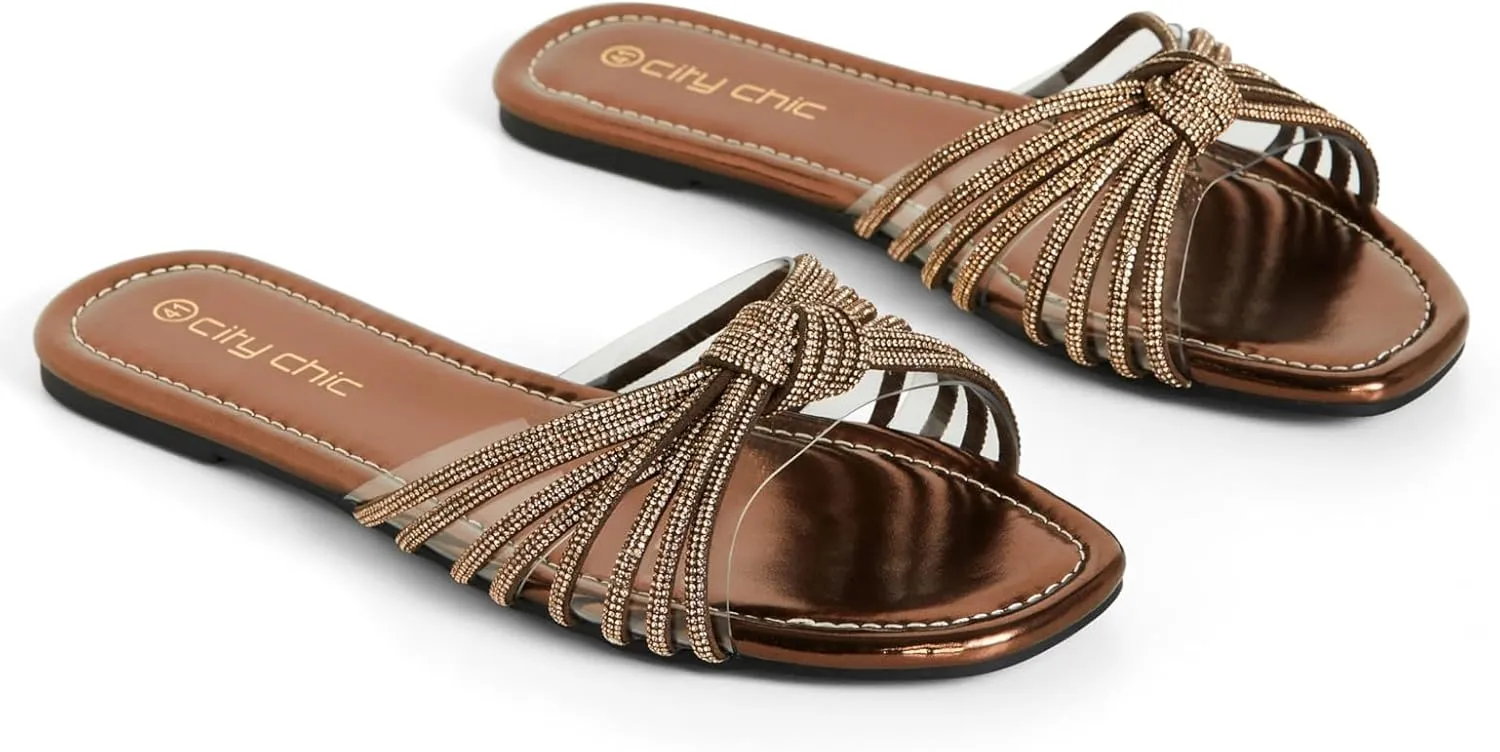 City Chic Women's Flat - Wide FIT Desire Dressy