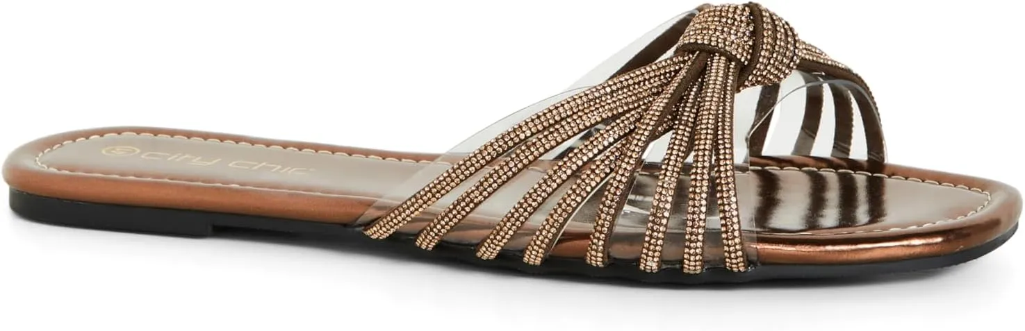City Chic Women's Flat - Wide FIT Desire Dressy
