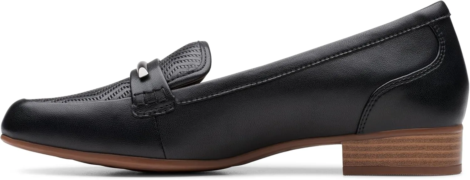 Clarks Womens Block Heel Loafers