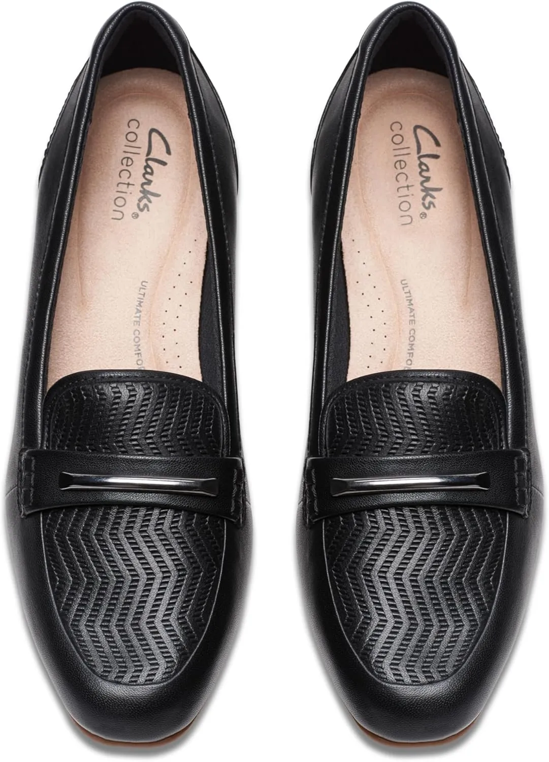 Clarks Womens Block Heel Loafers