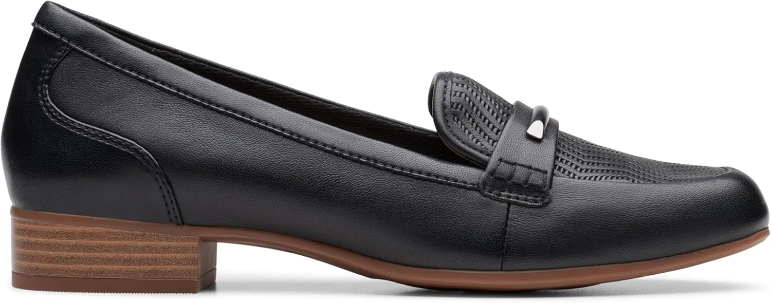 Clarks Womens Block Heel Loafers