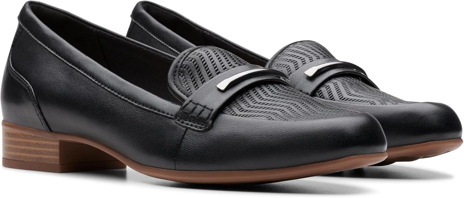 Clarks Womens Block Heel Loafers