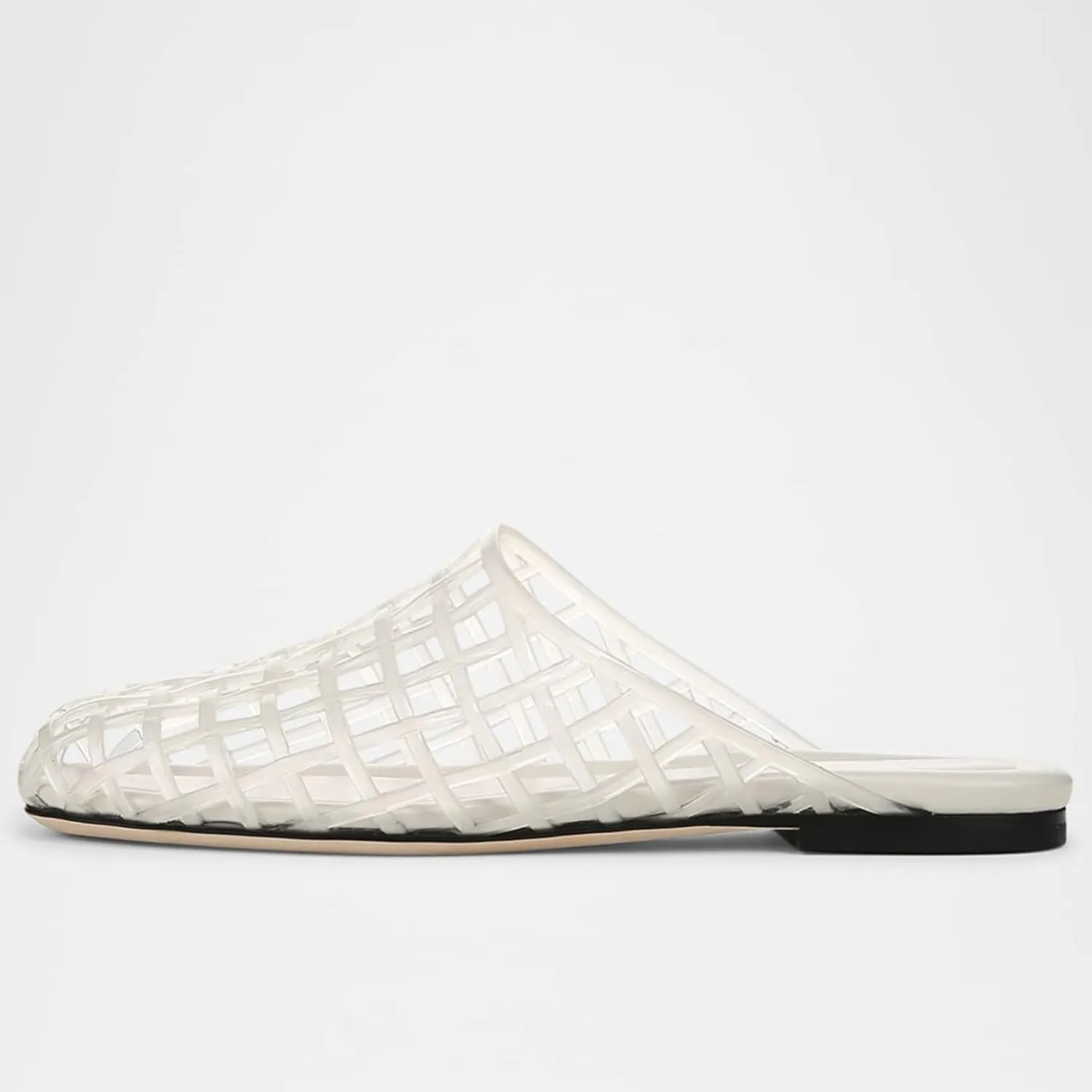 Clear Jelly Shoes for Women Slip on Jelly Mesh Slides Sandals Comfortable Closed Toe Jelly Flats Sandals Jelly Summer Beach Sandals.
