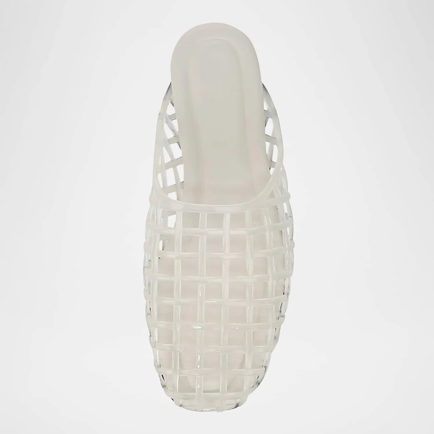 Clear Jelly Shoes for Women Slip on Jelly Mesh Slides Sandals Comfortable Closed Toe Jelly Flats Sandals Jelly Summer Beach Sandals.
