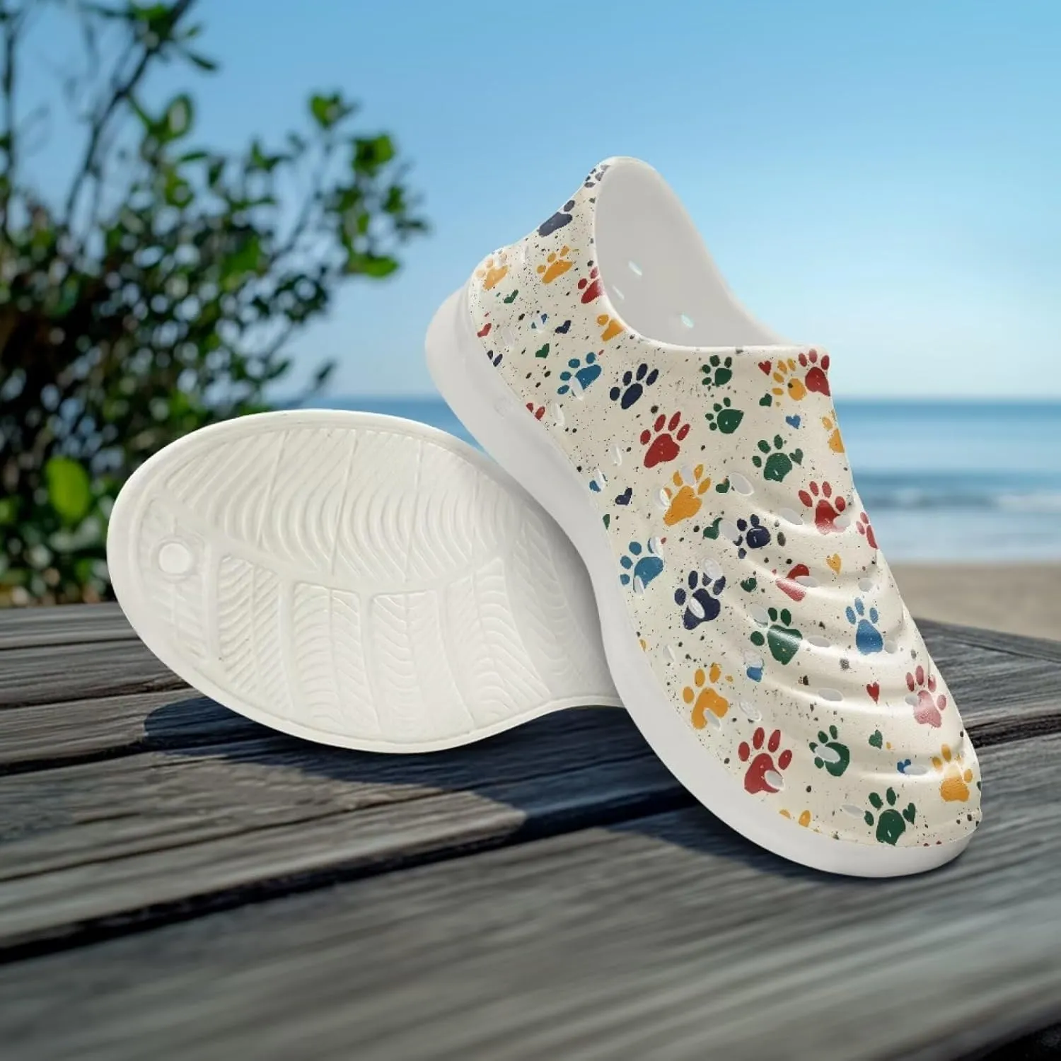 Clogs Boys Girls Kids Trendy Tie-dye Garden Shoes Slip on Sandals Water Summer Shoes for Outdoor Beach Pool
